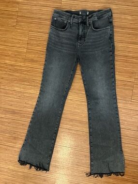 Madewell Women's kick out full length Slim Crop Flare Jeans in dark Wash, 30